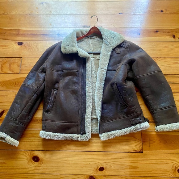 Men Bomber Leather Jacket - Picture 6 of 8